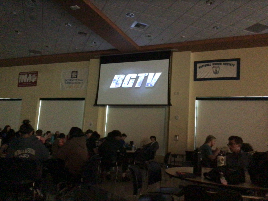 BGTV Fridays in Bishop Gorman commons.