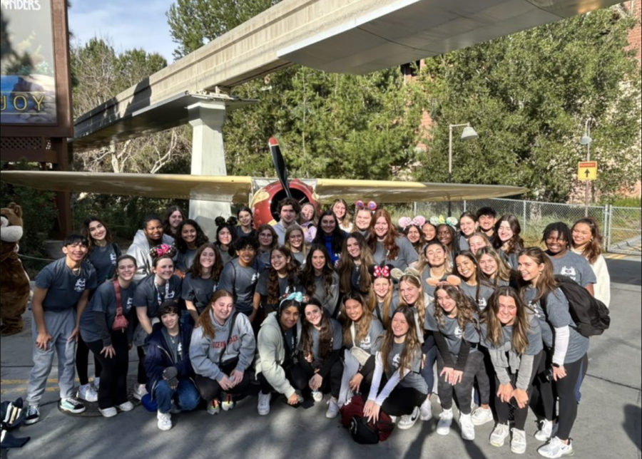 Bishop Gorman ASG group picture taken is Disney's California adventure 