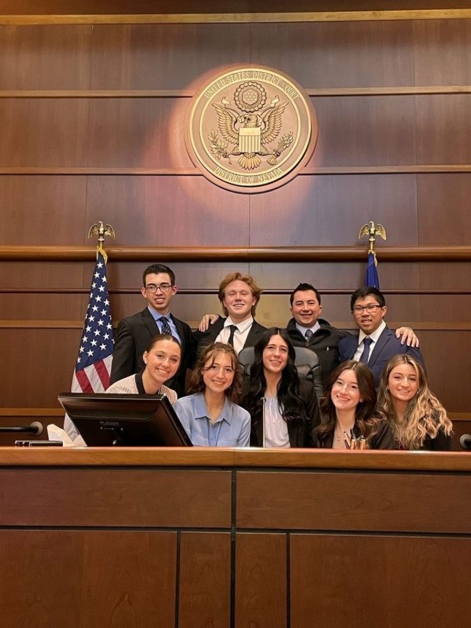 Mock Trial team at competition.