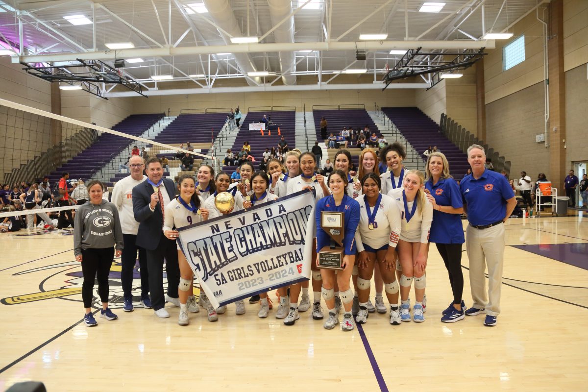 Womens Varsity Volleyball Team following their state championship victory.