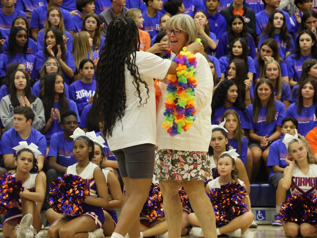 New Forensic Science teacher, Ms. Penny, getting welcomed into the school. 