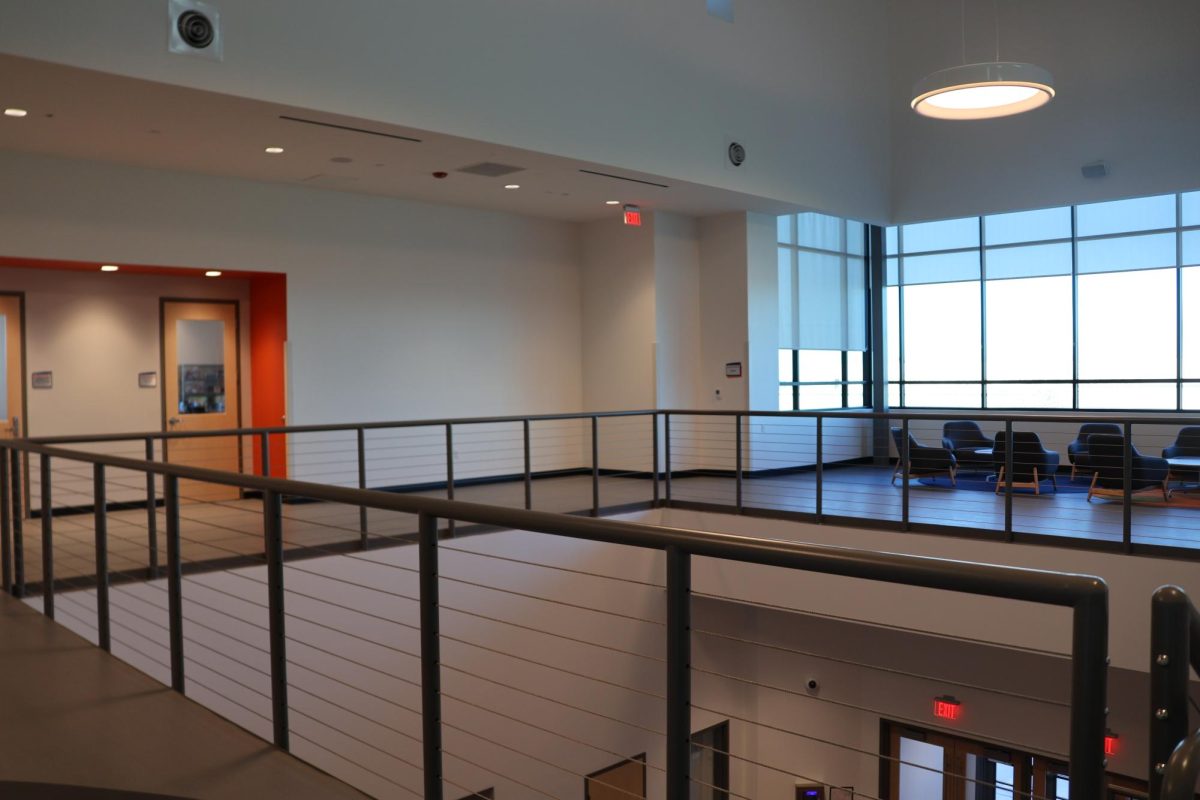 The upstairs of the new student union. 