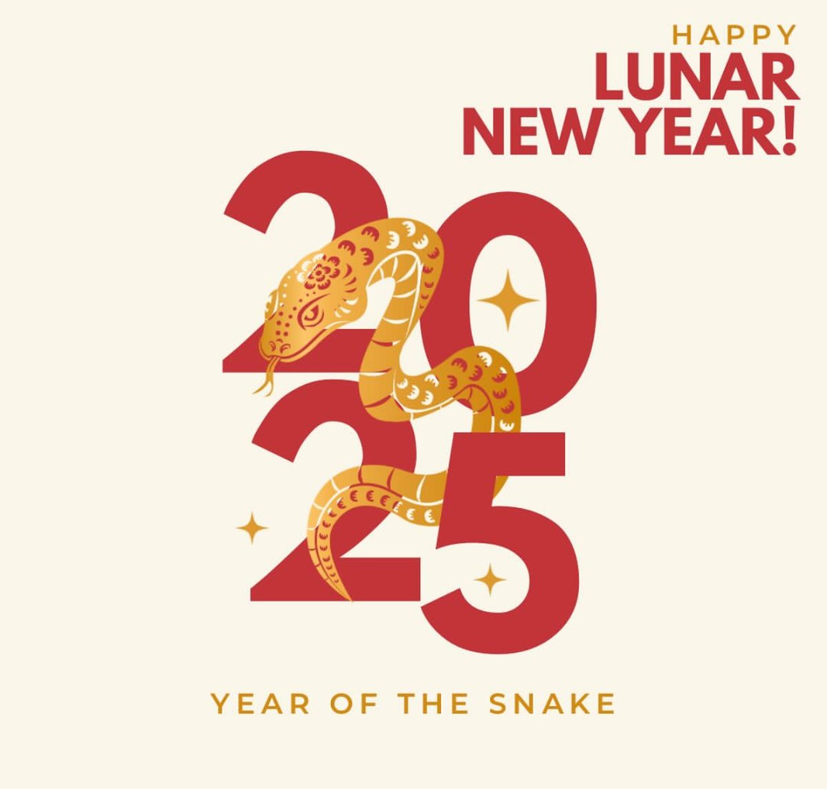 The announcement of the Lunar New Year and the year of the snake. 