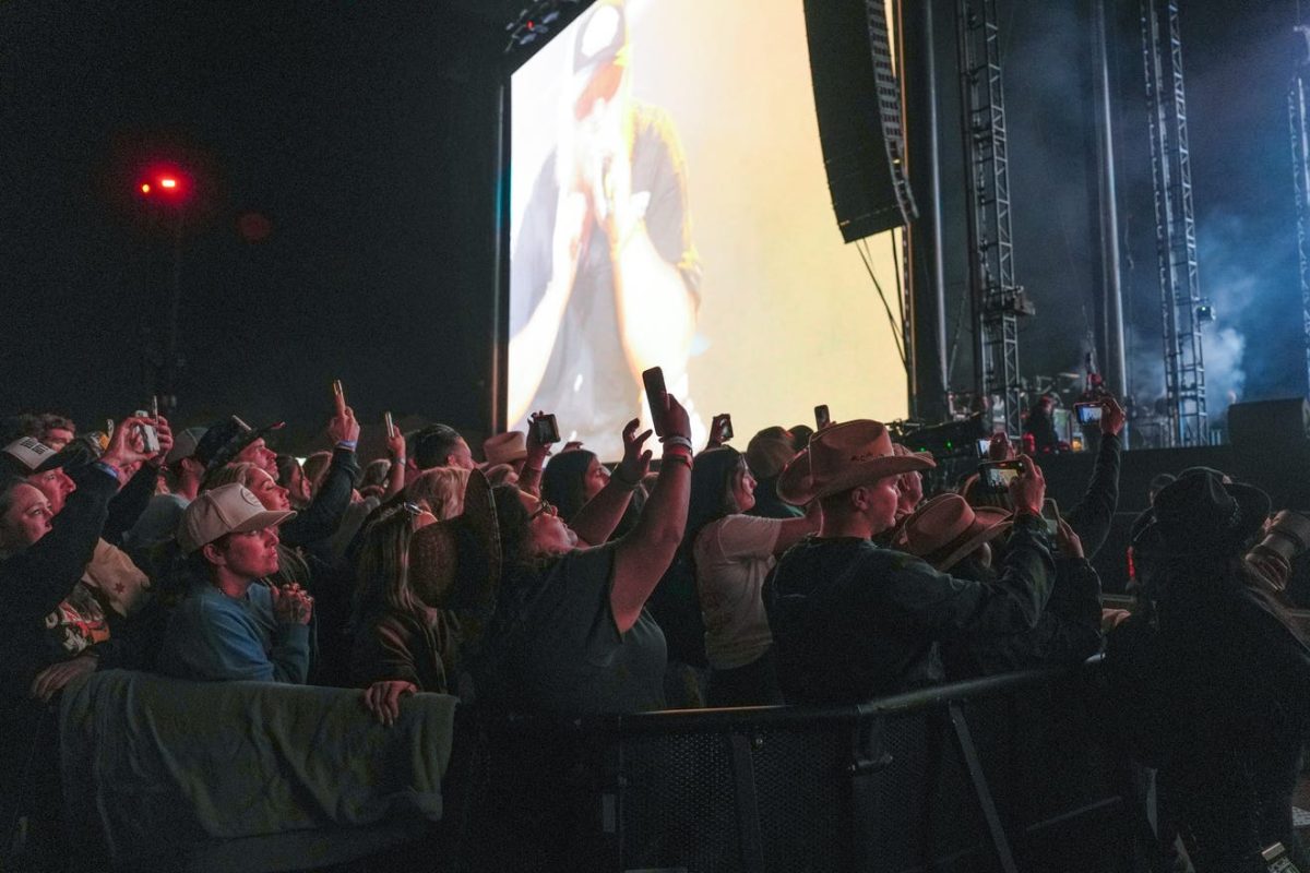 Crowd watching a performance at Stage Coach 2025 in Indio, California.