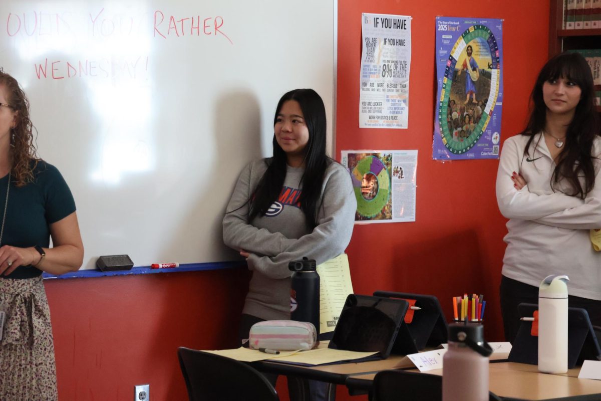 Caitlyn Luong '26 in Honors Philosophy during 6th period. 
