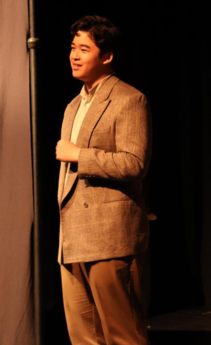 Alex Dao '26 playing as Mr Webb in the theater Production, Our town 
