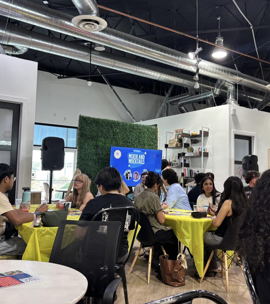 High school students from around the Las Vegas Valley wait for guest speakers to begin their speeches at NGP Nevada’s first event. 