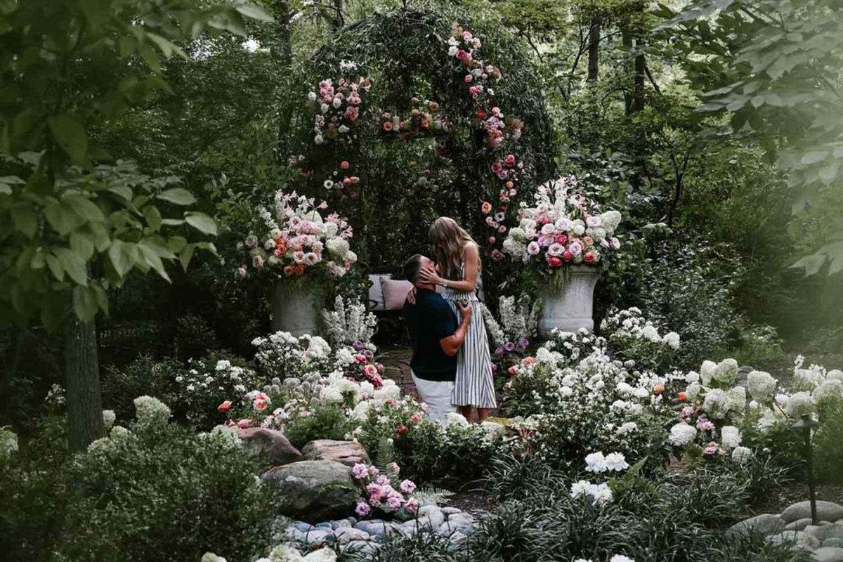 The photos the couple used to announce their engagement. 