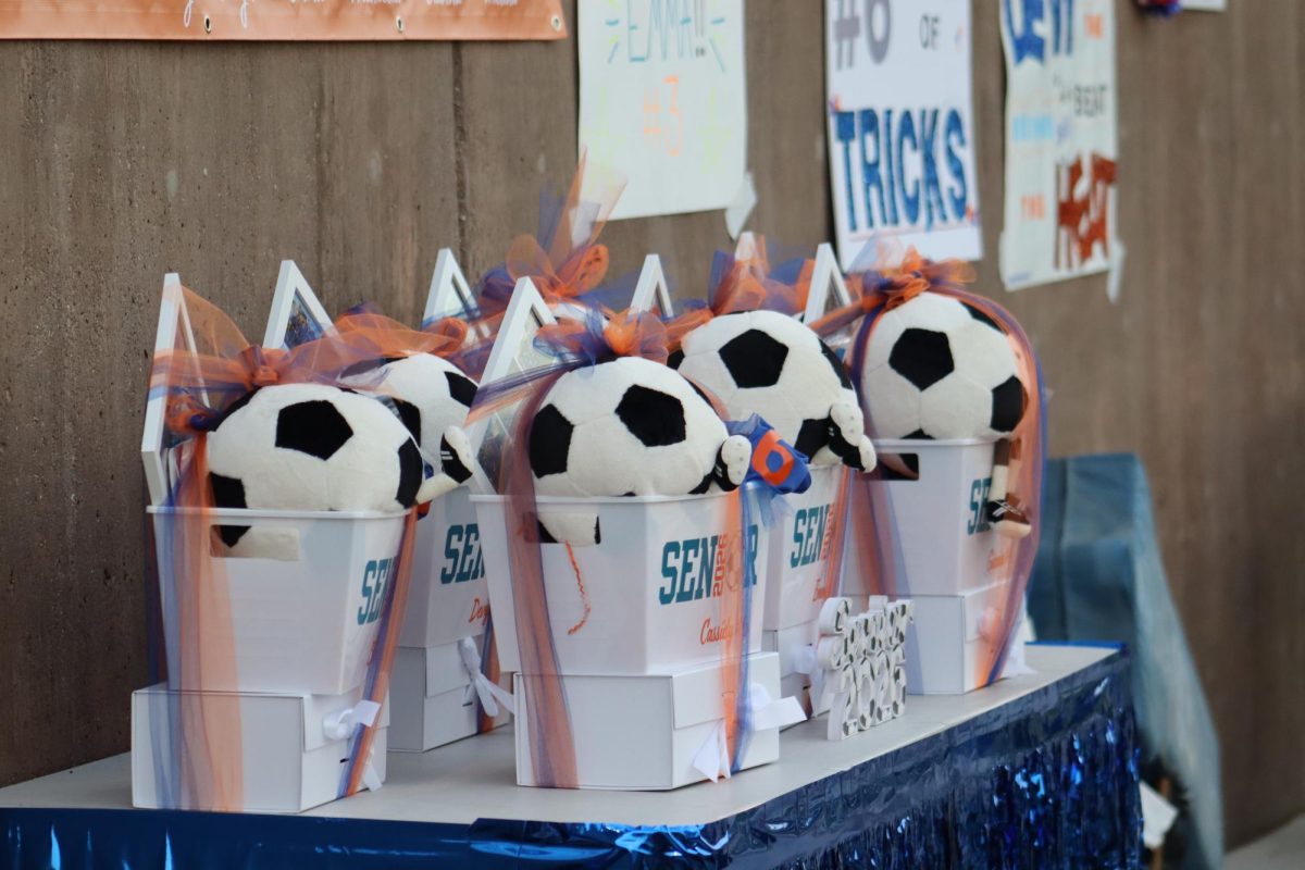 Senior baskets prepared for senior soccer players. 