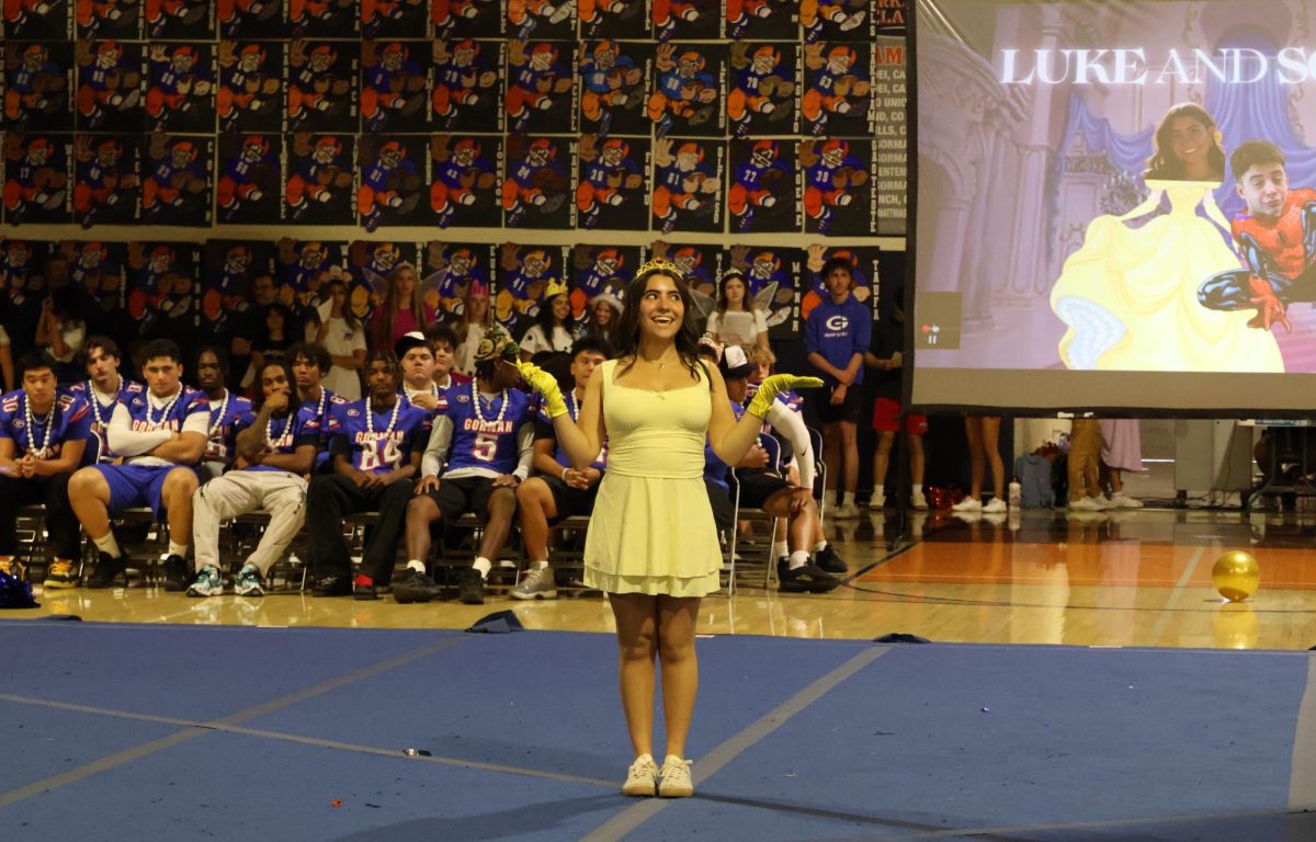 Sophia Lagomarsino '26 during her homecoming skit. 