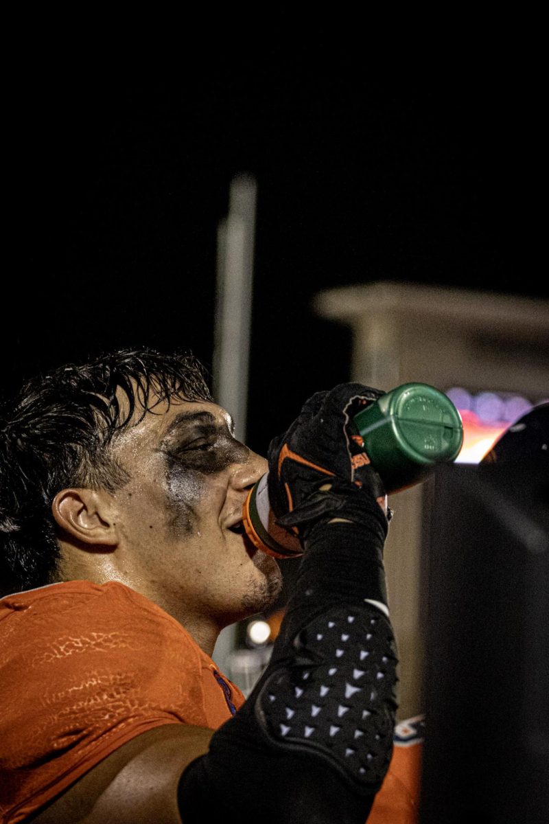 Andreas Nicolaidis '26 drinking water 