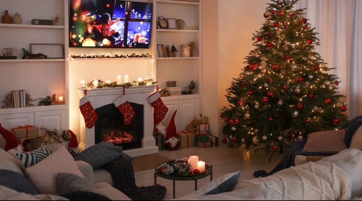 A cozy home movie scene 