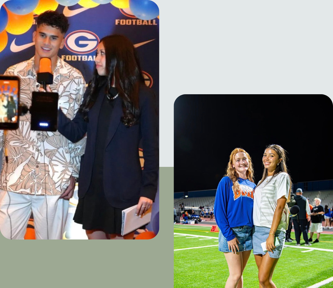 The sideline reporters play a crucial role in making everyone is up to date on sports at school.