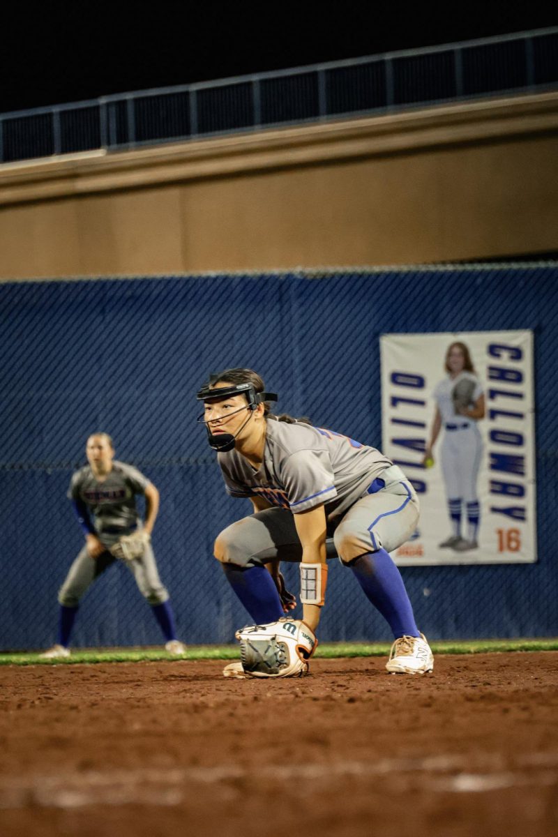 Paige Nagamine '26 preparing for a play 