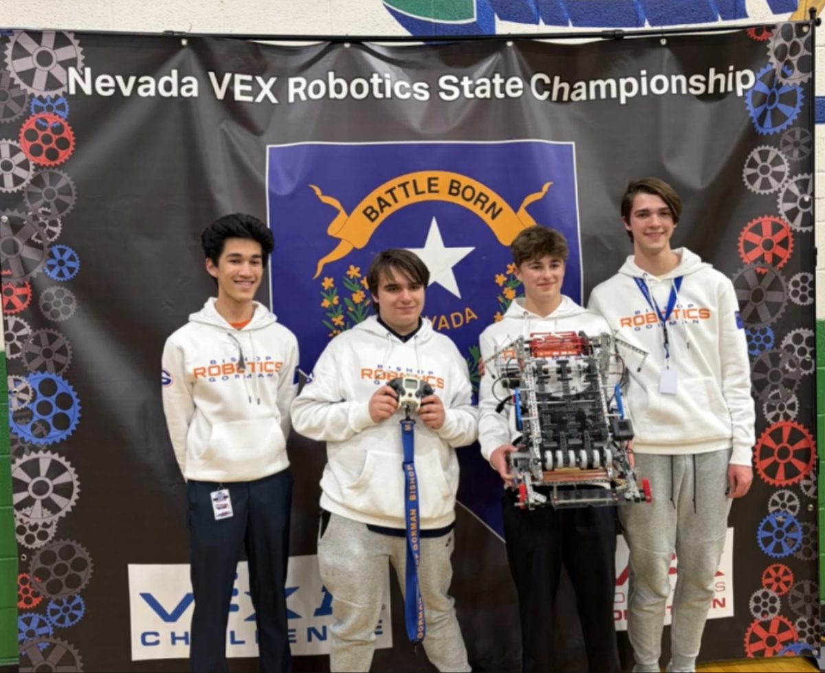 The robotics team at the state competition. 