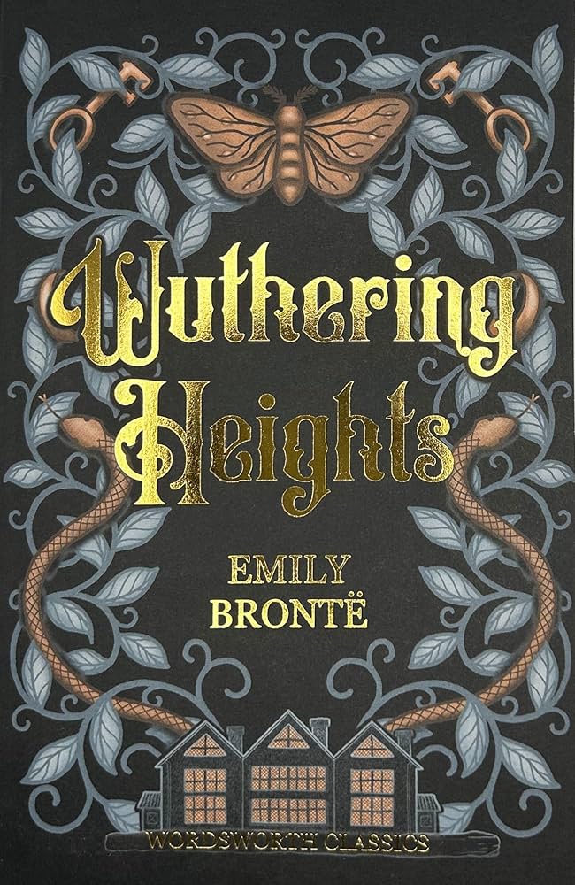 One of the book covers of the original Wuthering Heights novel. 