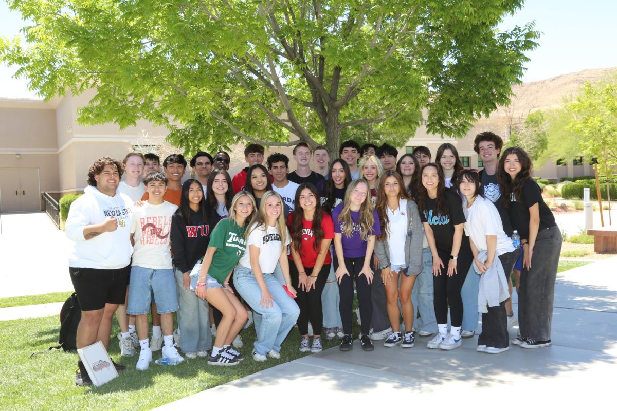 Some of the class of 2025 at their senior picnic. 